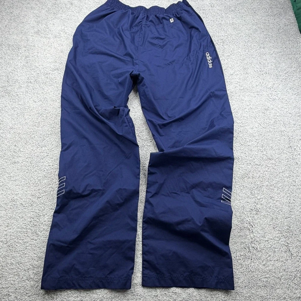 Vintage Adidas Tear Away Pants Mens 2XLT XXLT Blue Baggy Basketball Y2K Warm Up